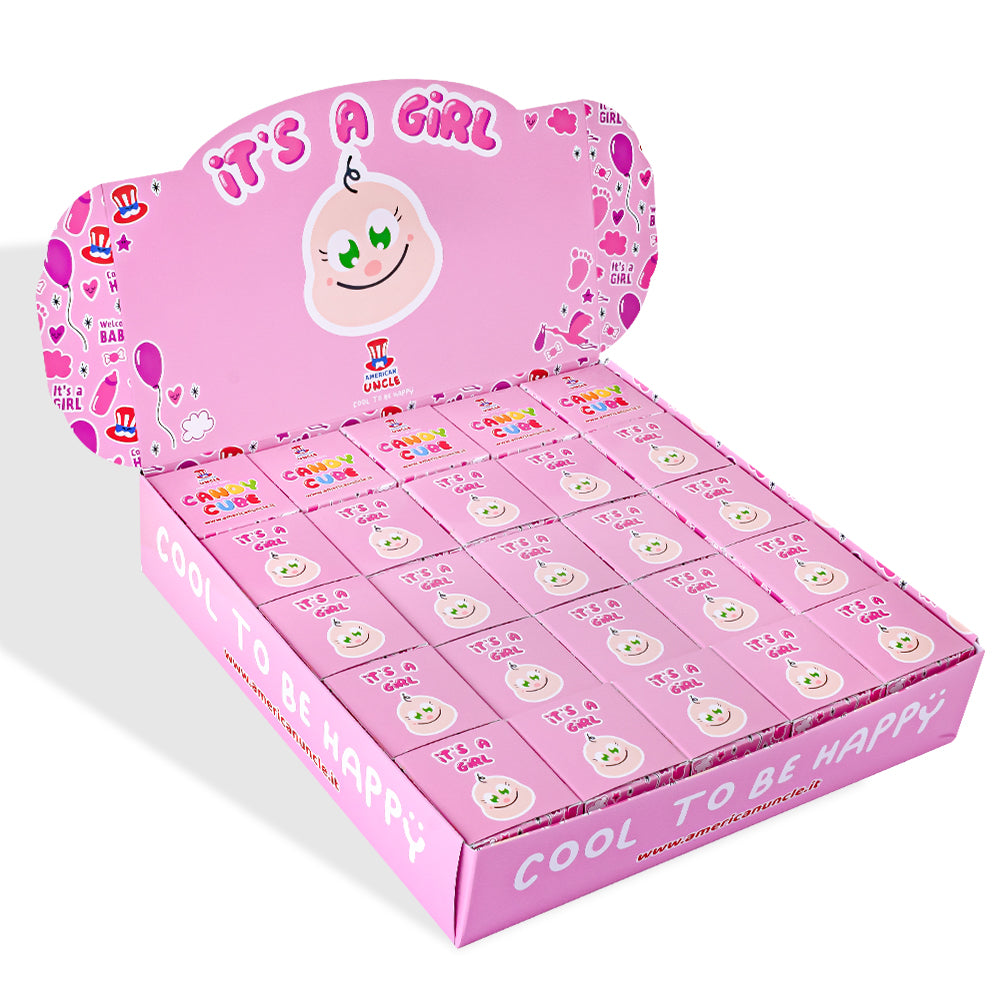 Candy Cube Kit "Party", boîtes de bonbons gélifiés de 50g idéales comme gadgets de fin de fête (25, 50 ou 75 pcs)