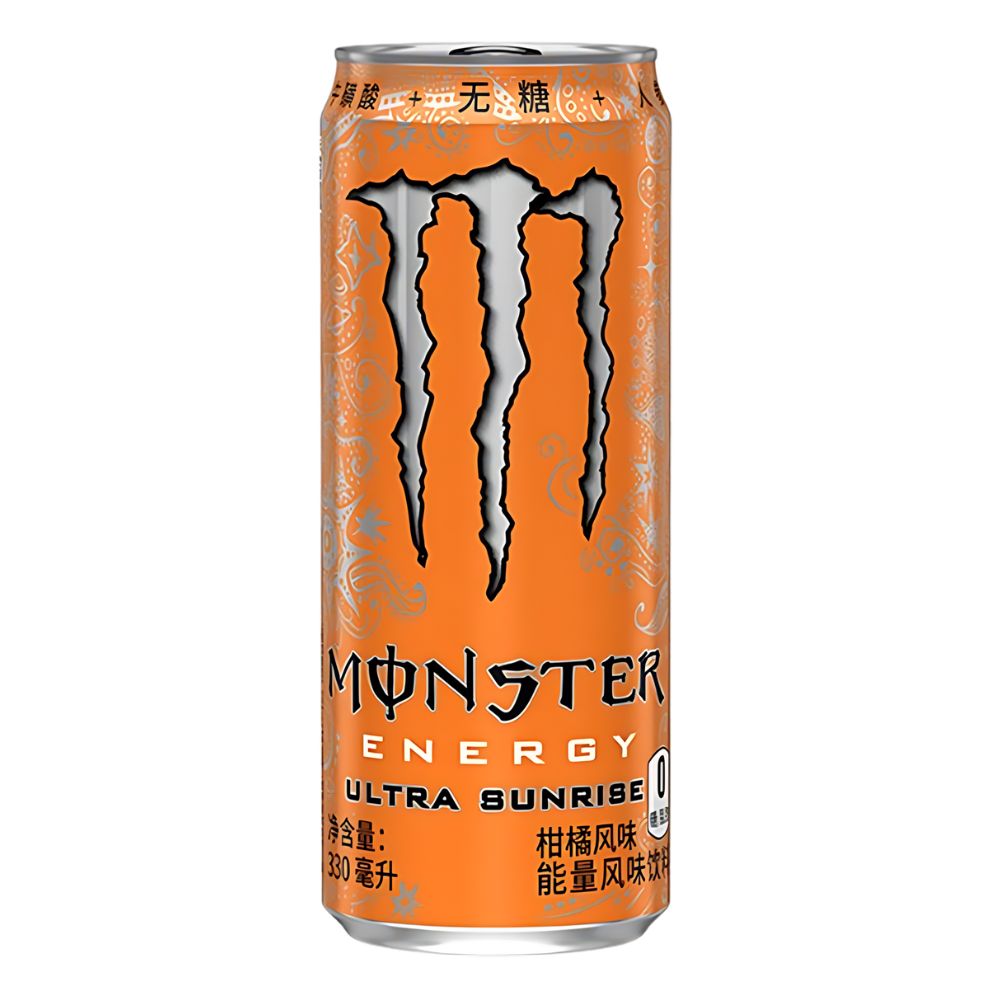 Confezione da 330ml energy drink al gusto di agrumi Monster.
