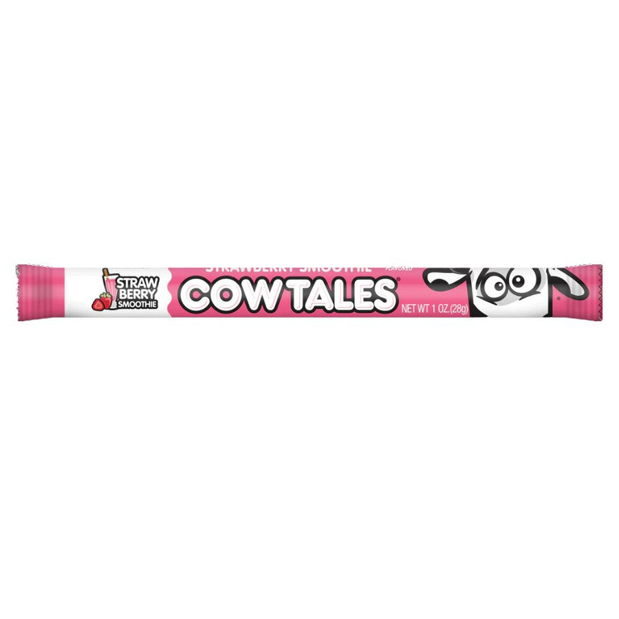 Confezione da 28g di caramelle al gusto di frullato alla fragola Cow Tales Strawberry Smoothie
