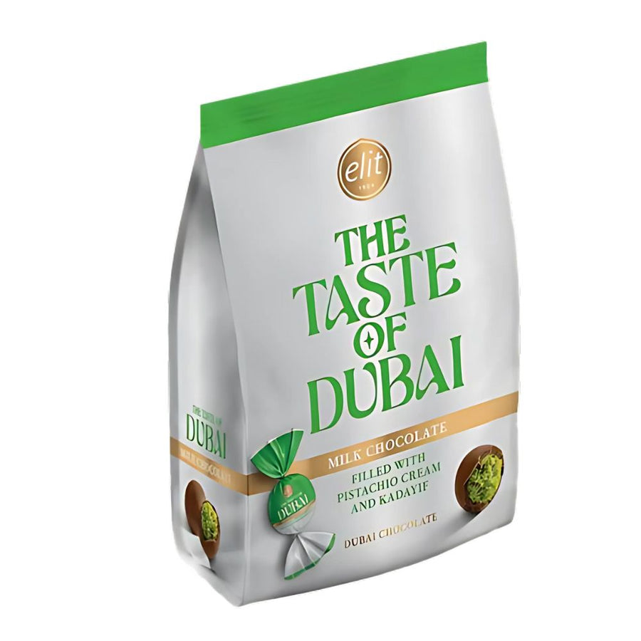 Confezione da 96g di cioccolato ripieno di pistacchio e kadayif Elit Dubai Shokobons