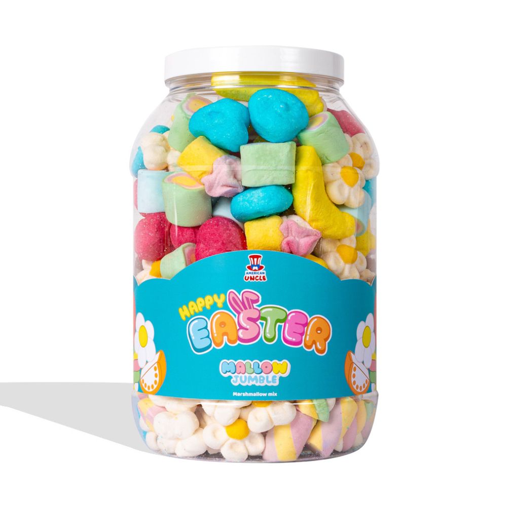 Mallow Jumble "Joyeuses Pâques", pot de marshmallow à composer avec vos goûts préférés