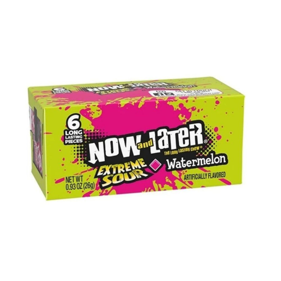 Confezione da 26g di caramelle all'anguria Now and Later Watermelon