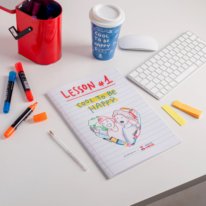 Cahier A4 Cool to be Happy à lignes