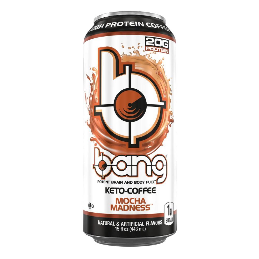 Bang Energy Keto Coffee Mocha Madness, boisson énergisante au goût mocha de 473ml