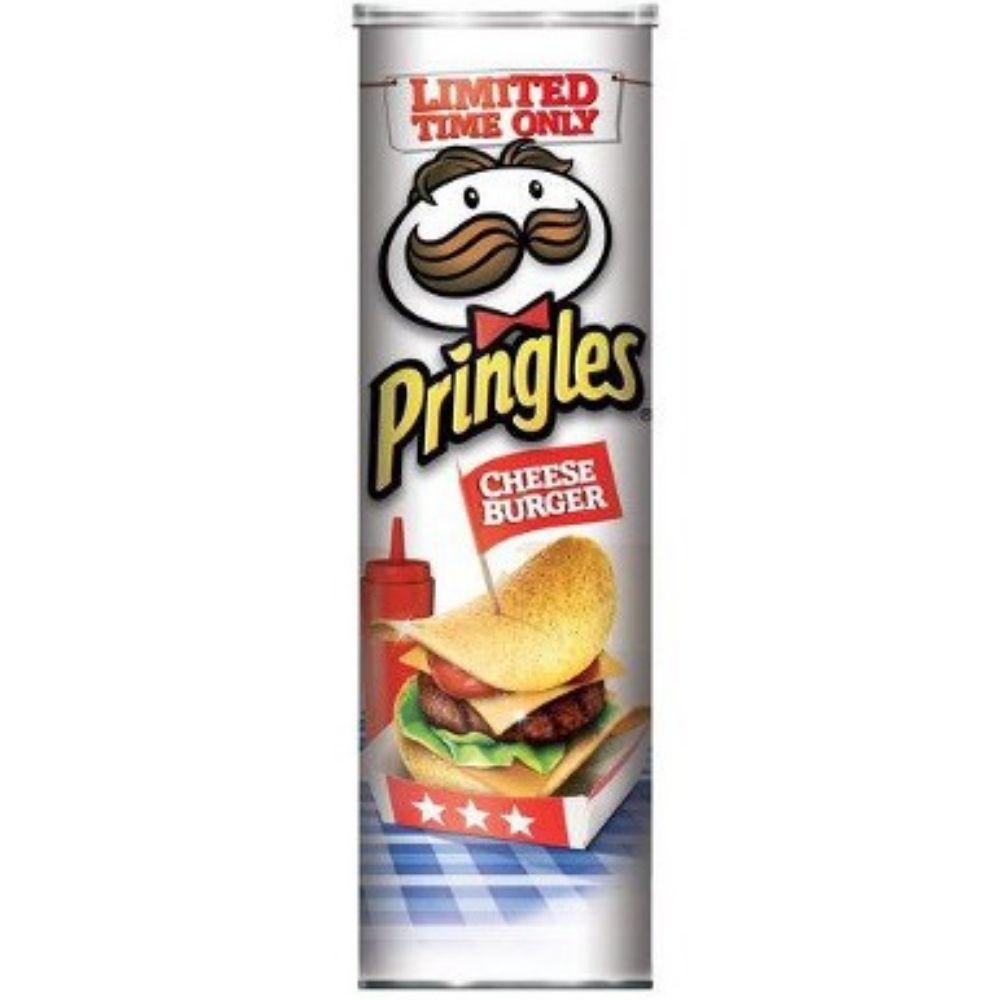 Pringles Cheeseburger chips au goût cheeseburger de 158g American Uncle