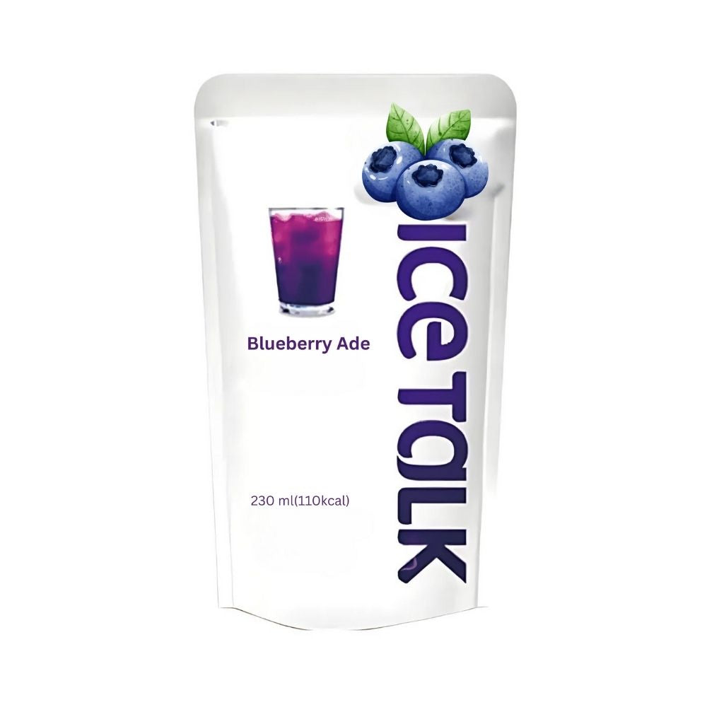 Ice Talk Blueberry Ade, boisson au goût de myrtille de 230ml 