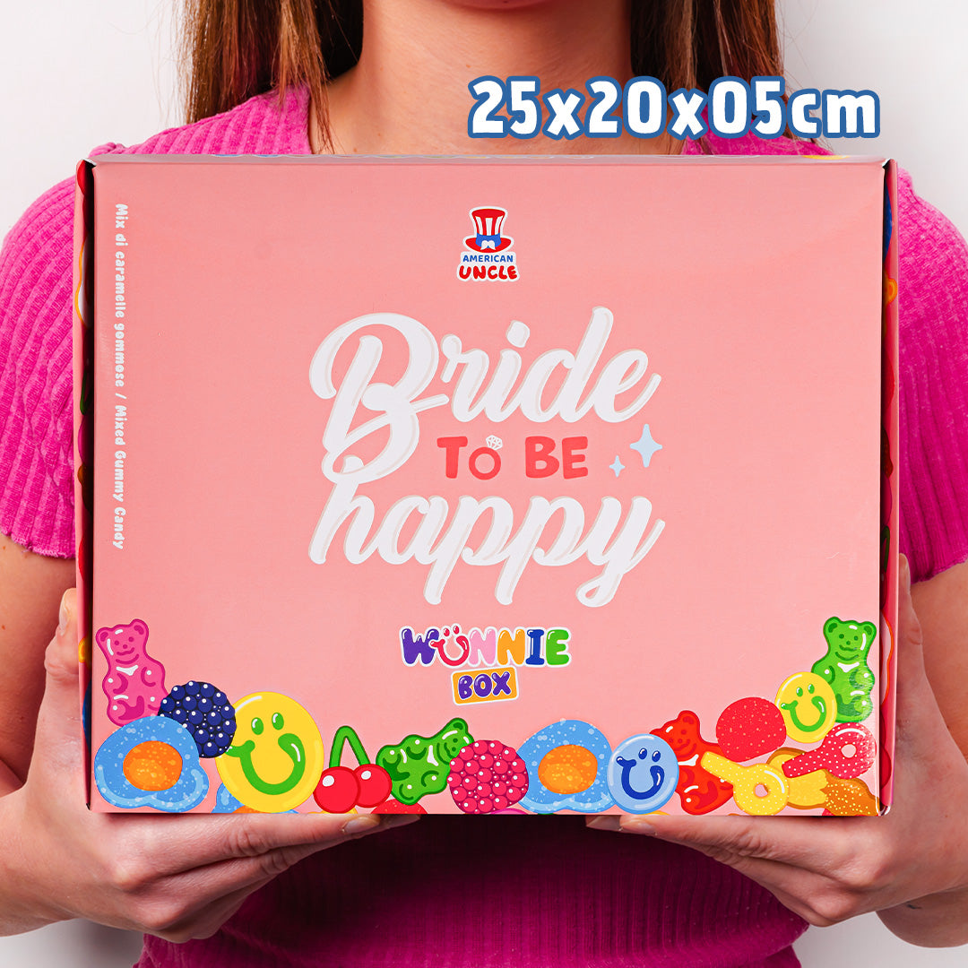 Wunnie box "Bride to be Happy", la Candy box à composer avec les bonbons gélifiés de la mariée - 1 kg 