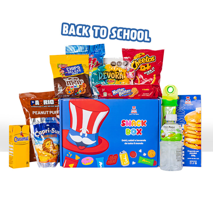Retour à l'école Box, boîte de 12 snack pour la rentrée scolaire 