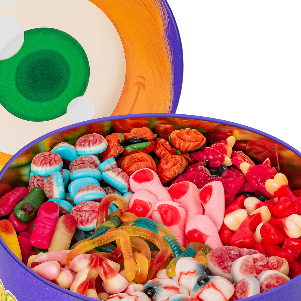 Wunnie Bucket "Joyeux Halloween", boîte de bonbons gélifiés de 3kg à composer avec vos saveurs préférées 