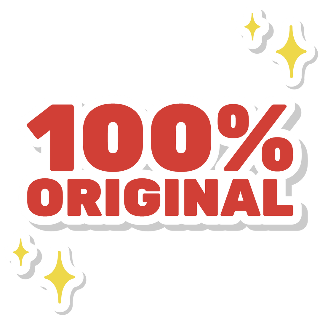 icona con scritta 100% original
