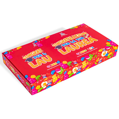 Candy box "Congratulazioni per la tua laurea", boîte de bonbons gélifiés à composer avec les préférées du diplômé