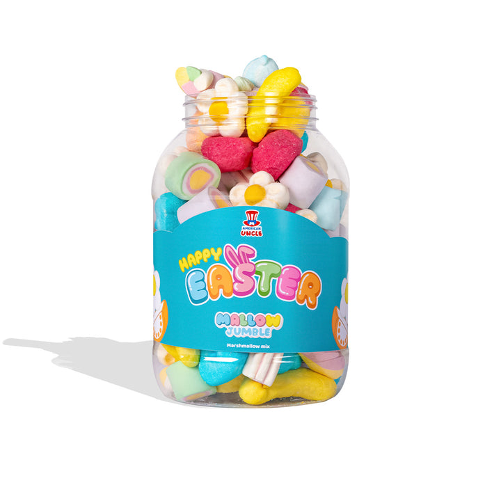 Mallow Jumble "Joyeuses Pâques", pot de marshmallow à composer avec vos goûts préférés 