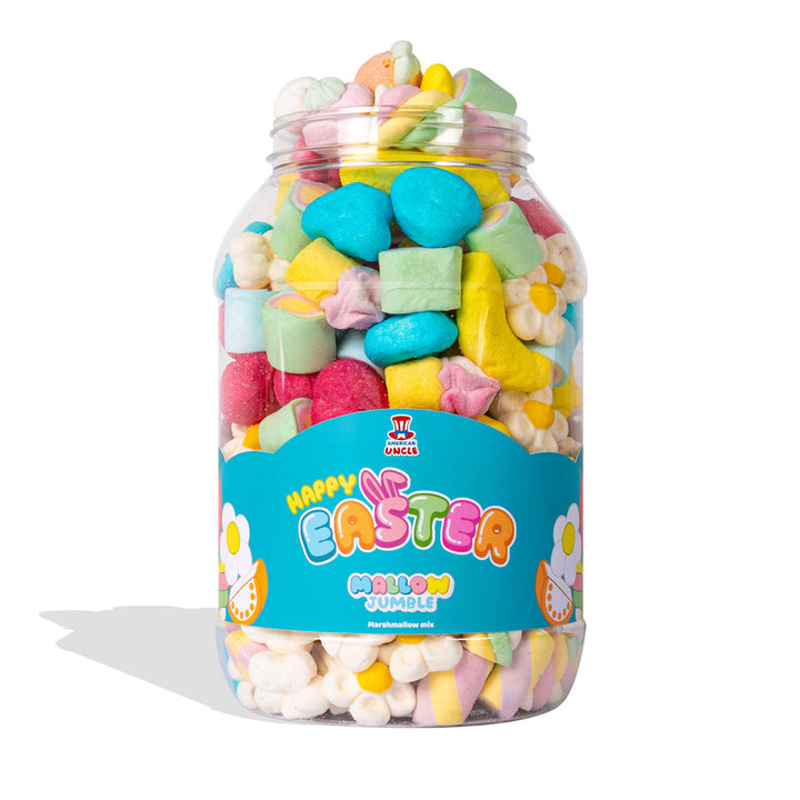 Mallow Jumble "Joyeuses Pâques", pot de marshmallow à composer avec vos goûts préférés 
