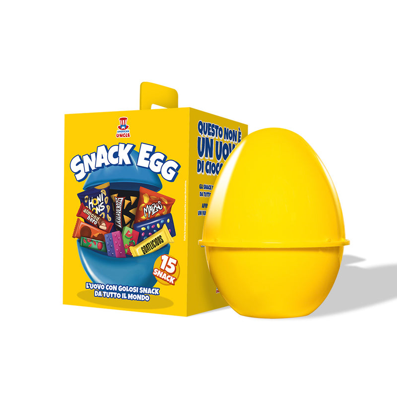 American Uncle Snack Egg M, œuf de 15 snack sucrés et salés surprise 