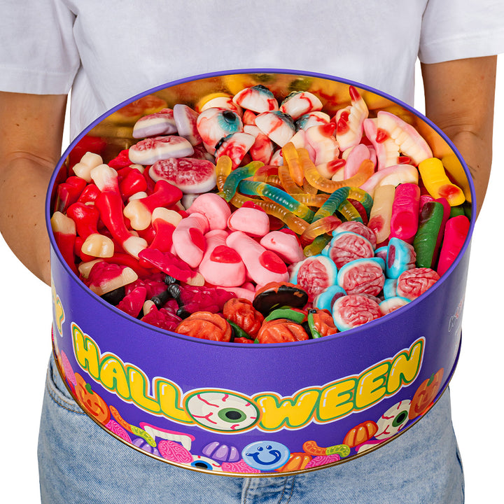 Wunnie Bucket "Joyeux Halloween", boîte de bonbons gélifiés de 3kg à composer avec vos saveurs préférées 