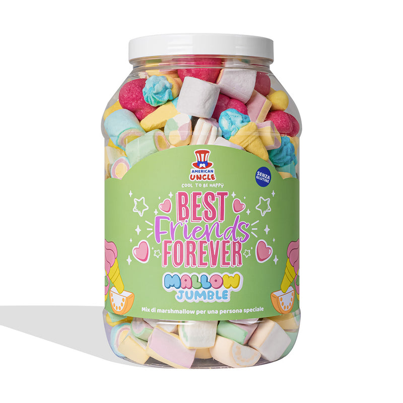 Mallow Jumble “Best Friends Forever”, bocal de marshmallows à composer avec vos saveurs préférées