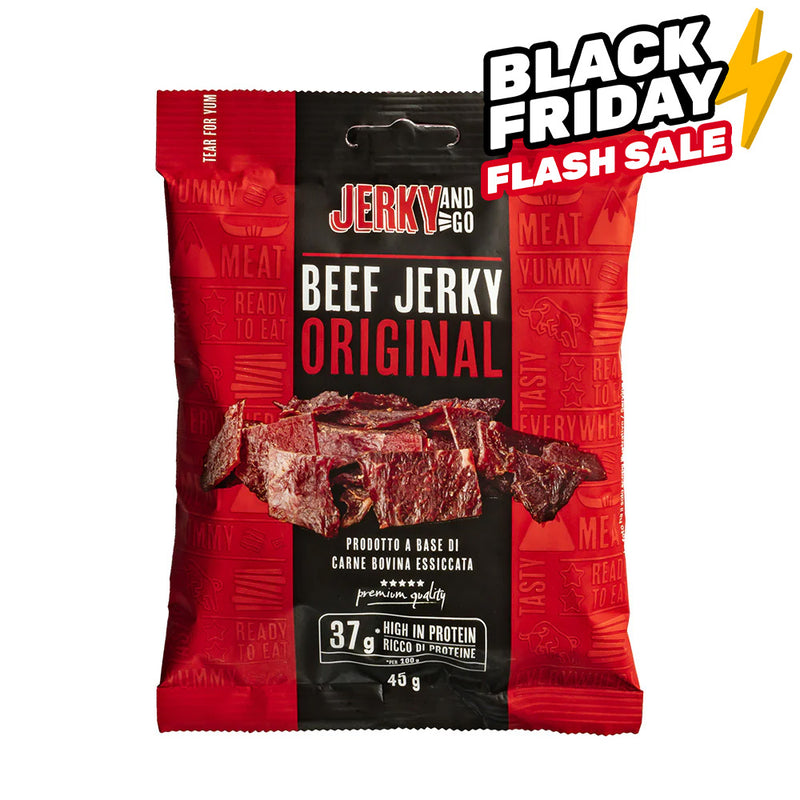 Jerky and Go Beef Jerky Original, viande de bœuf séchée de 45g