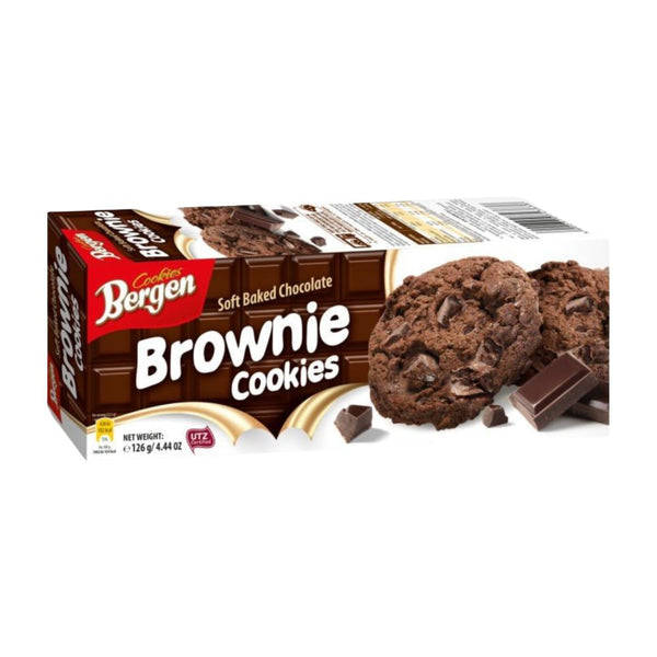 Bergen Brownie Cookies, biscuits brownie au chocolat de 126g 
