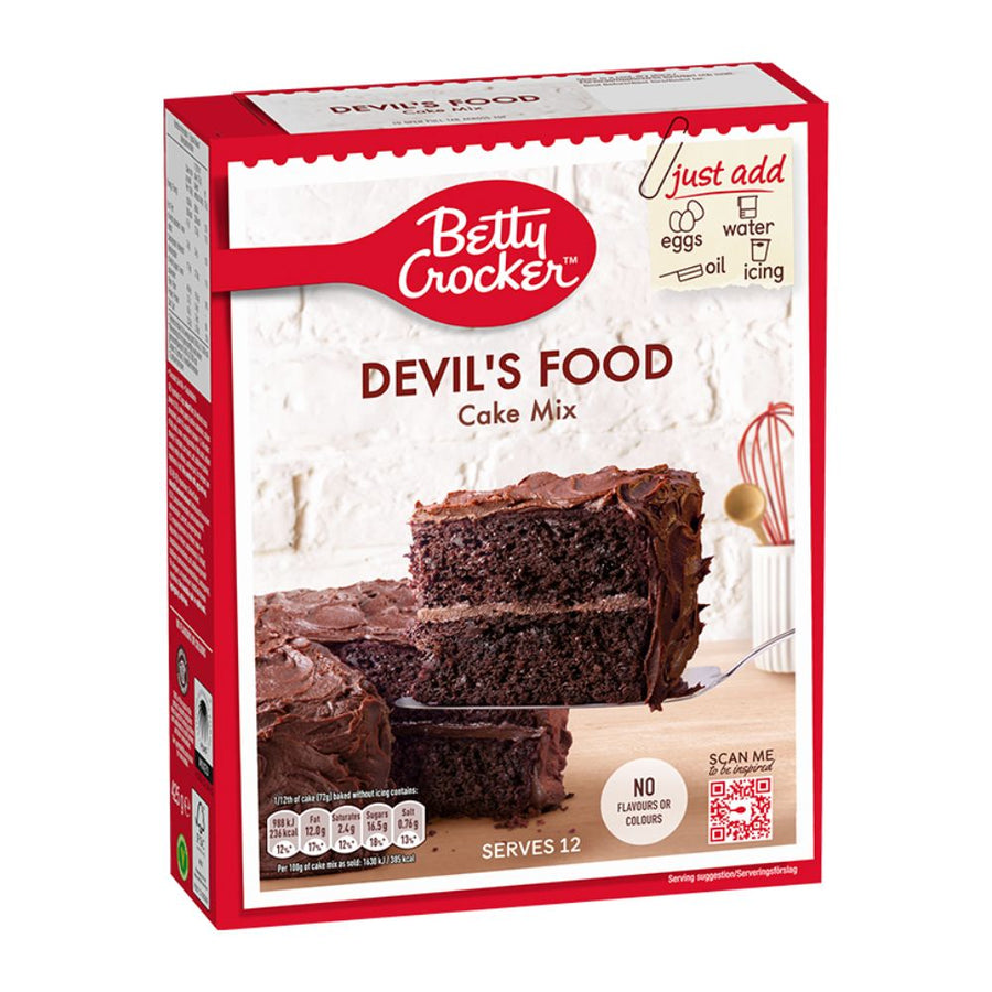 Betty Crocker Devil's Food Cake Mix, preparato per torte al cioccolato da 425g 