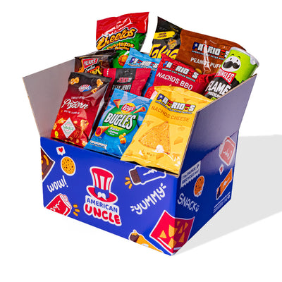 Snack box salée d'au moins 18 produits internationaux