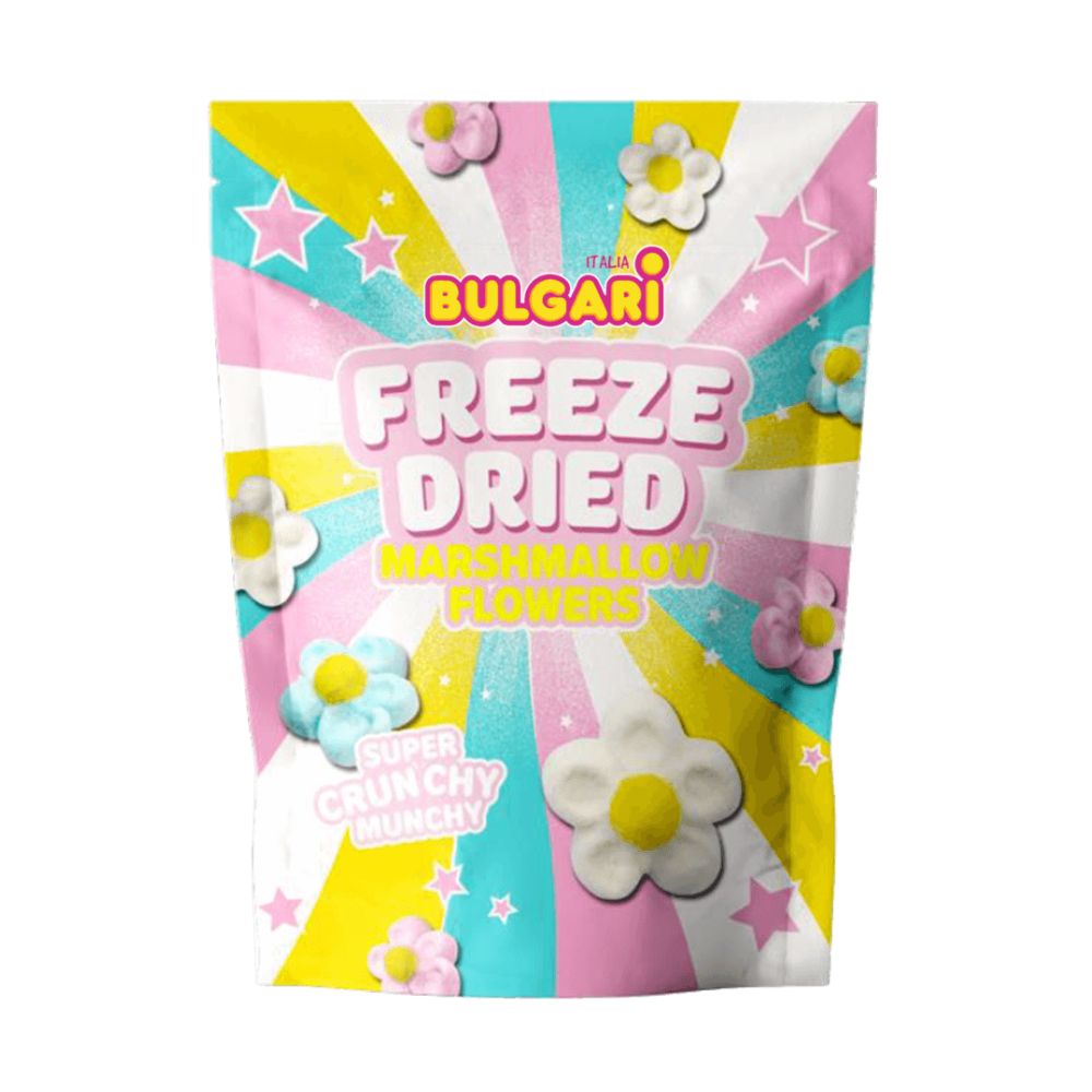 Bulgari Freeze Dried Marshmallow Fleurs, marshmallow lyophilisé en forme de marguerite de 42g 