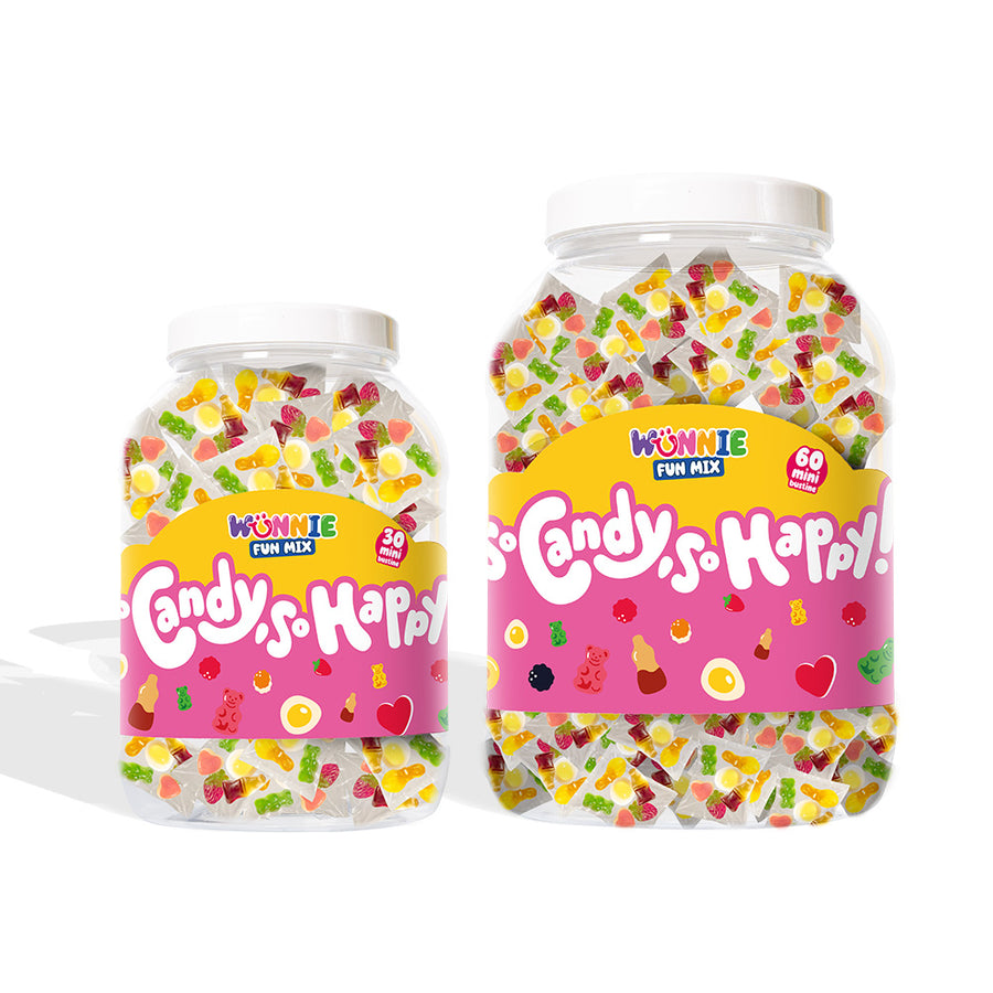 Wunnie fun mix da 30 e da 60 pz con design so candy so happy rosa e giallo