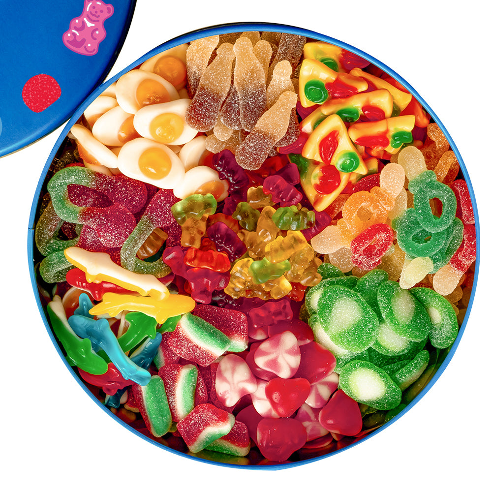 Wunnie Bucket "Ouvrez si vous avez besoin d'un rechargement", boîte de bonbons gélifiés à composer avec vos saveurs préférées - 3 kg 