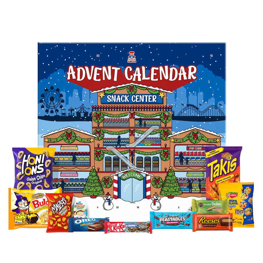 Calendario dell'Avvento Snack Center con composizione d'esempio