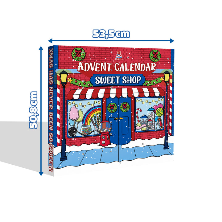 Calendario avvento Sweet Shop misure: 53,5 cm x 50,8cm