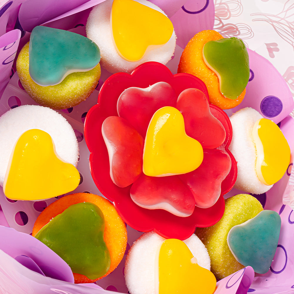 Wunnie Gummy Bouquet, bouquet de bonbons gélifiés et marshmallow assortis 162g 