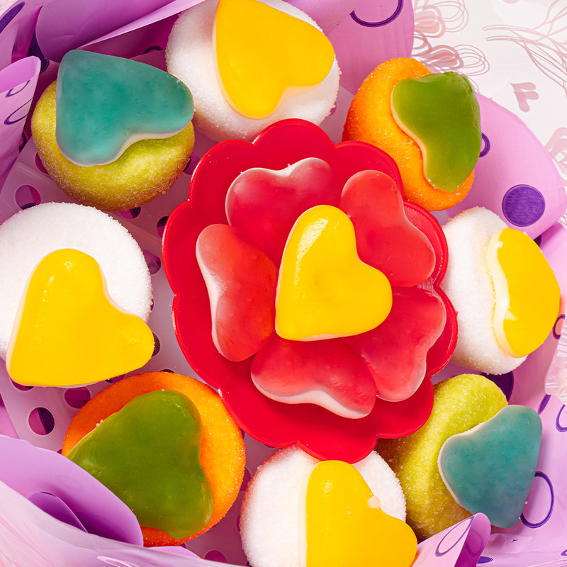 Wunnie Gummy Bouquet, bouquet de bonbons gommeux et marshmallow mixtes