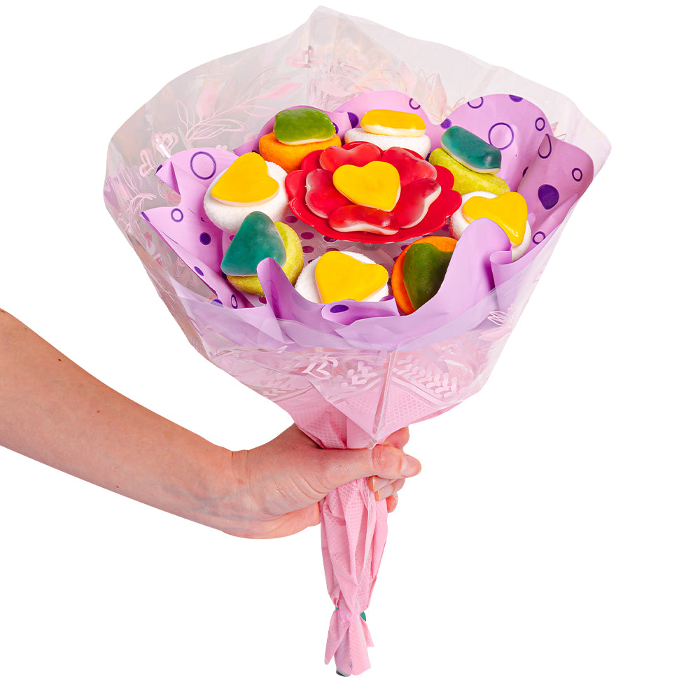 Wunnie Gummy Bouquet, bouquet de bonbons gélifiés et marshmallow assortis 162g 