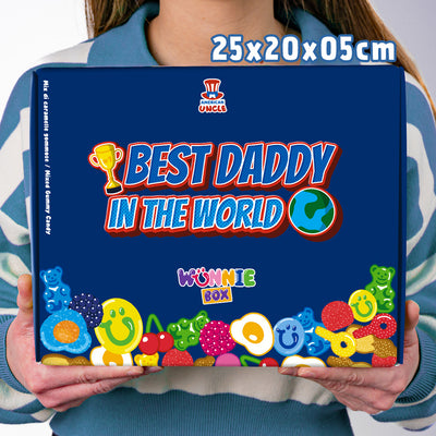Candy Box 'Papà migliore del mondo', boîte de bonbons gélifiés à remplir avec les préférées du papa