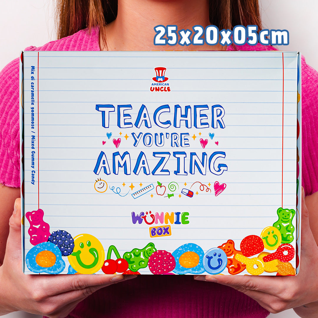 Wunnie box "Professeur tu es incroyable", la Candy box à composer avec les bonbons gélifiés préférés de la maîtresse - 1 kg 