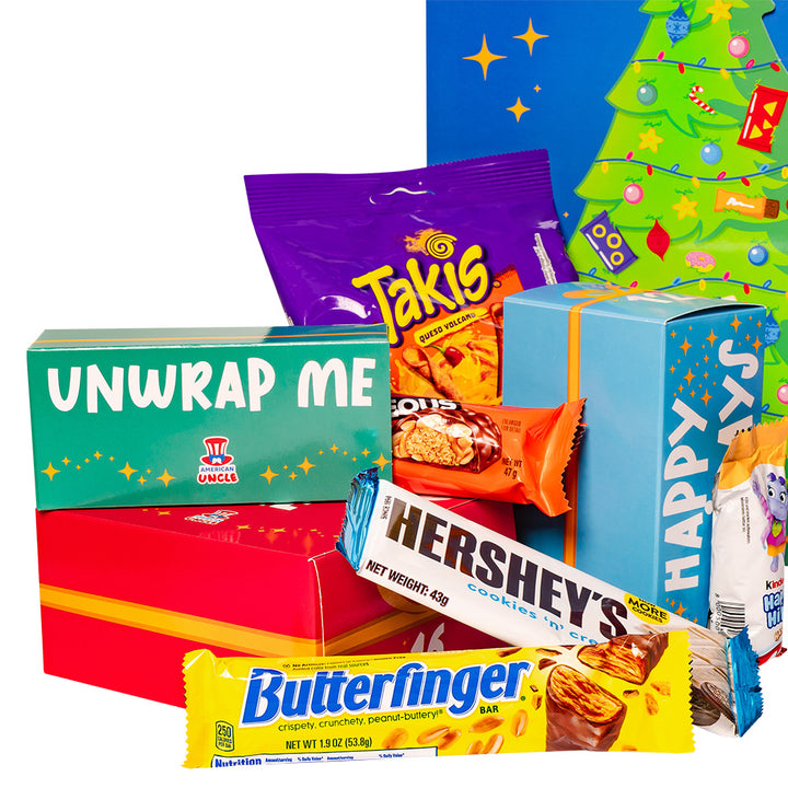 Calendrier de l'Avent Spécial 2024, boîte de +24 snack douceurs et salés surprises 