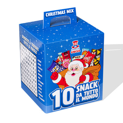 6x Christmas Mix, assortiment de 10 snack internationaux sucrés et salés 