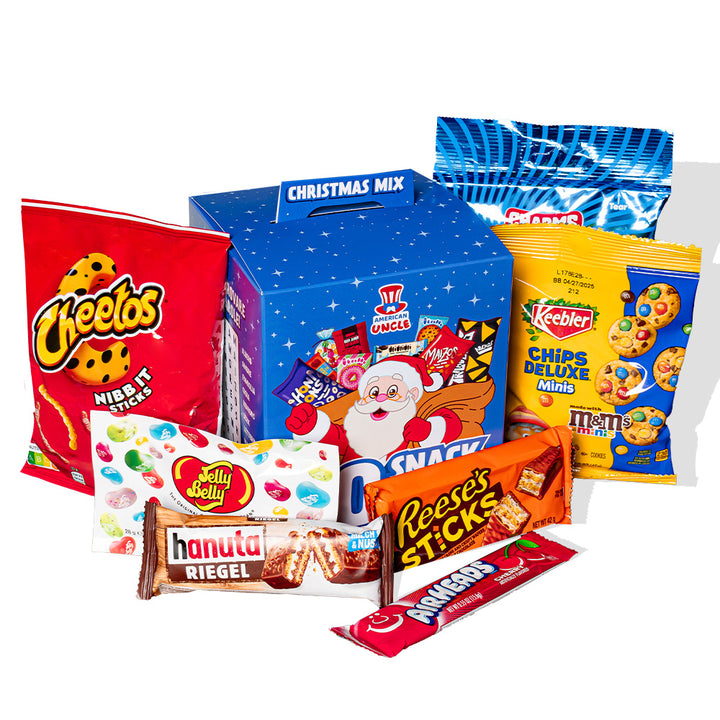 6x Christmas Mix, paquet de 10 snack internationaux sucrés et salés surprise 