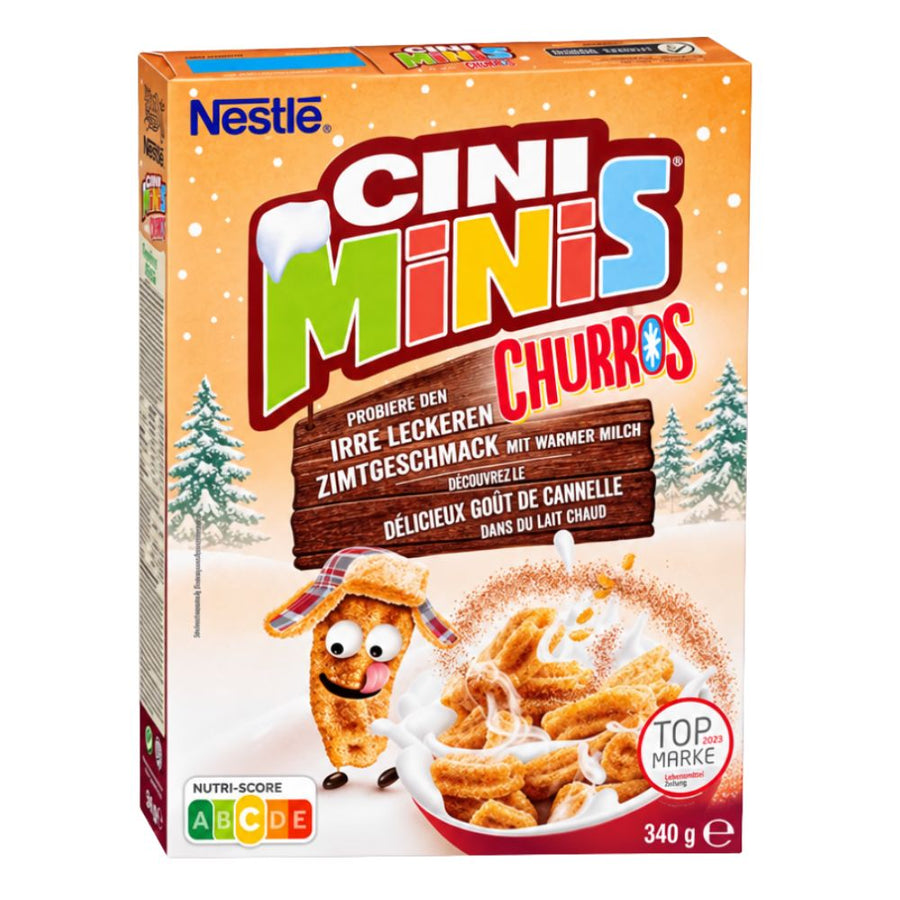 Confezione da 360g di cereali a forma di churro Nestlè Cini Minis Churros