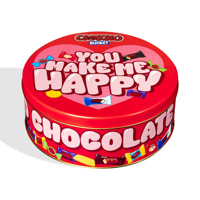 Ciokko Bucket «Tu me rends heureux», boîte de chocolats de 1 kg à composer avec les saveurs préférées de votre moitié 