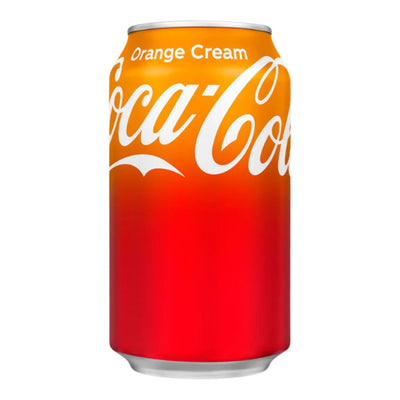 Confezione da 355ml, bevanda gassata al gusto di arancia Coca Cola.