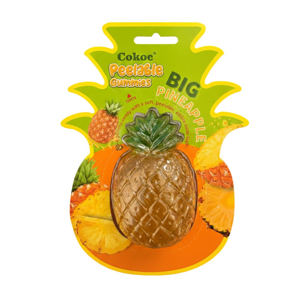 Cokoc Peeling Gummy Big Ananas, caramella gommosa al gusto di ananas da 150g
