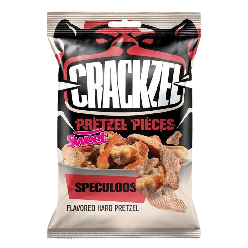 Confezione da 85g pezzi di Pretzel al gusto di Peculoos Crackzel.