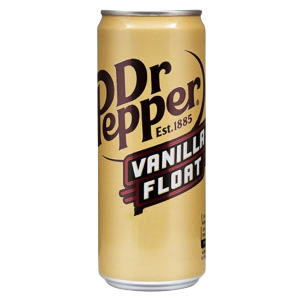 Dr Pepper Vanilla Float, bevanda gassata al gusto di vaniglia da 330ml.