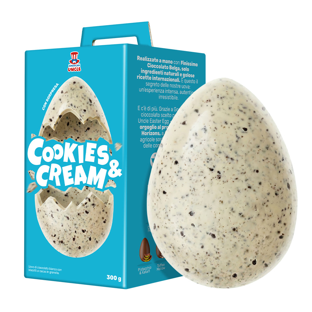 Pack œuf de Pâques Cookies and Cream bleu et œuf