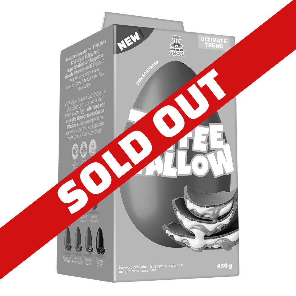 AU Toffee Mallow Easter Egg, œuf de Pâques en chocolat au lait fourré à la crème de marshmallow et caramel de 450 g 