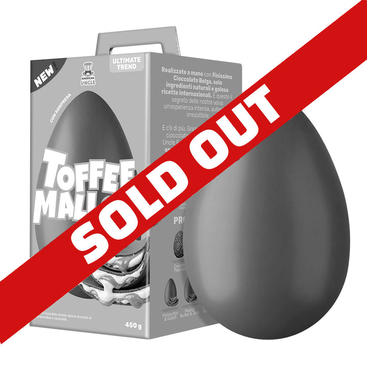 AU Toffee Mallow Easter Egg, œuf de Pâques en chocolat au lait fourré à la crème de marshmallow et caramel de 450 g 