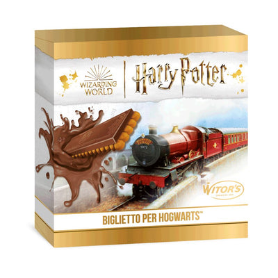 Confezione da 126g biscotto con tavoletta di cioccolato al latte Harry Potter.