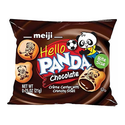 Confezione da 21g biscotti ripieni di cioccolato Hello Panda.