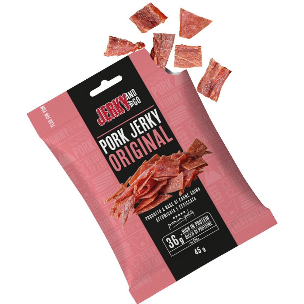 Jerky and Go Pork Jerky Original, viande séchée de porc de 45g 