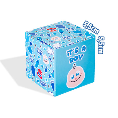 Candy Cube Kit “It’s a boy”, boîtes de bonbons gommeux de 50g idéales pour la baby shower ou naissance (25, 50 ou 75 pièces)